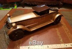 Vintage schieble scheible pressed steel toy coupe car race toy car lot antique