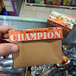 Vintage tin racing car japan kanto toys boy and girl working