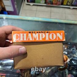 Vintage tin racing car japan kanto toys boy and girl working