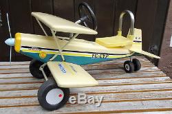 Vintage toy Älteres kl. Coloma Pastor Kinder Flugzeug Pedalcar Spielzeug 70er