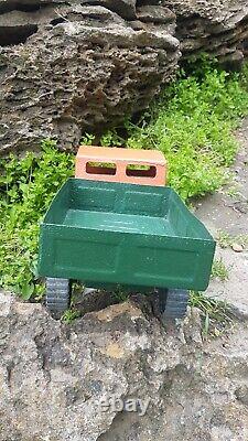 Vintage toy truck, large metal MAZ. Soviet-made car for children in the USSR