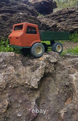 Vintage toy truck, large metal MAZ. Soviet-made car for children in the USSR