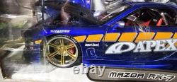 Vntg 2003 Jada Import Racer Mazda RX-7 Apex 124 Diecast Blue Rare Car NISB