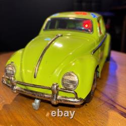 Volkswagen Beetle Bandai Japan Car Green Battery Op Vintage Toy Working 9.5