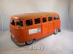 Volkswagen Bus Van Tin VW 1960s Japan Friction Push Car RARE