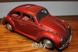 Volkswagen Sedan 4084 King Size Bandai battery operated Antique Tin Car Japan VW