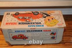 Volkswagen Sedan 4084 King Size Bandai battery operated Antique Tin Car Japan VW