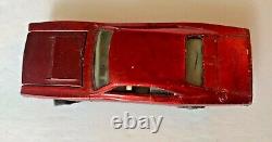 Vtg 1.64 Mattel Hot Wheelscustom Red Dodge Charger 1968 Redlinediecast Toy Car