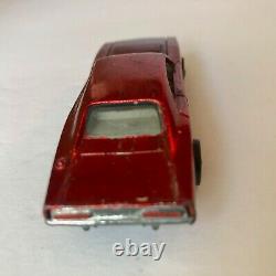 Vtg 1.64 Mattel Hot Wheelscustom Red Dodge Charger 1968 Redlinediecast Toy Car