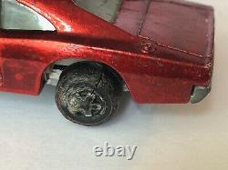 Vtg 1.64 Mattel Hot Wheelscustom Red Dodge Charger 1968 Redlinediecast Toy Car