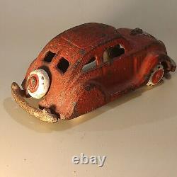 Vtg 1930's HUBLEY Cast Iron TOY Chrysler Airflow Sedan Car Die Cast White Tires