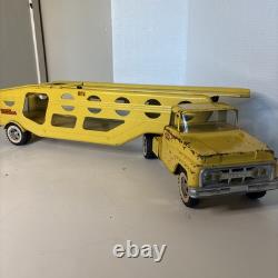 Vtg 1960's Tonka Motor Transport Tonka Toys Car Hauler Transport Pressed Steel