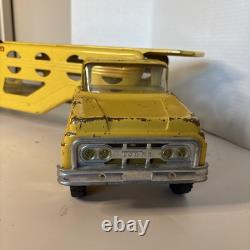 Vtg 1960's Tonka Motor Transport Tonka Toys Car Hauler Transport Pressed Steel