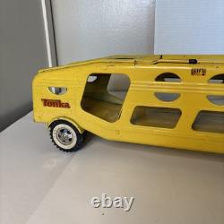 Vtg 1960's Tonka Motor Transport Tonka Toys Car Hauler Transport Pressed Steel