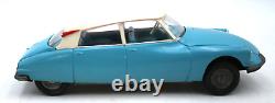 Vtg 1960s JEP France 8.5 Citroen DS19 Blue White Friction Toy Model 1/24 Tin++