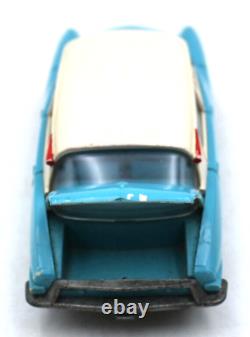 Vtg 1960s JEP France 8.5 Citroen DS19 Blue White Friction Toy Model 1/24 Tin++