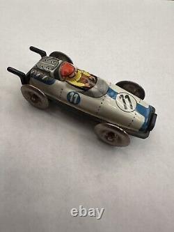 Vtg 1960s Tin Litho Race Car Toy West Germany