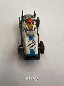 Vtg 1960s Tin Litho Race Car Toy West Germany