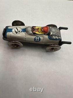 Vtg 1960s Tin Litho Race Car Toy West Germany