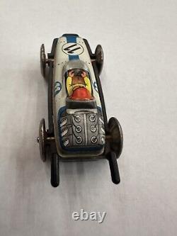 Vtg 1960s Tin Litho Race Car Toy West Germany