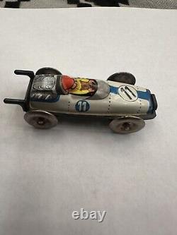 Vtg 1960s Tin Litho Race Car Toy West Germany