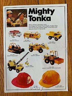 Vtg 1970s dealer TONKA AD Construction Farm Fire Truck Jeep Car metal toy 2360 +