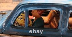 Vtg Bandai Battery Op Tin To Blue Volkswagen Man Drive Light Up Engine Works Gre