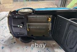 Vtg Bandai Battery Op Tin To Blue Volkswagen Man Drive Light Up Engine Works Gre