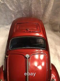 Vtg Bandai Vw Volkswagen Sedan Car Kingsize Tin Rare Friction Toy Japan (red)