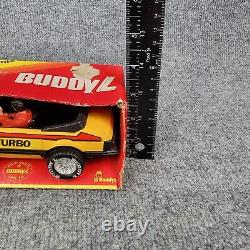 Vtg Buddy L Convertible Turbo Foxbody Mustang With Figure Pressed Steel Toy Car