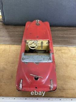 Vtg DISTLER-PACKARD tin car toy wind up Schuco Germany US Area with KEY repair