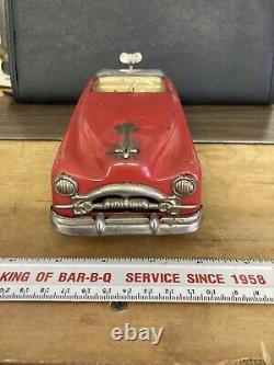 Vtg DISTLER-PACKARD tin car toy wind up Schuco Germany US Area with KEY repair