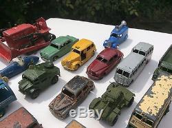 Vtg Dinky Toy Diecast Job Lot Collection Early Cars Tractor Vehicles