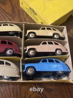 Vtg Dinky Toys 40e/153 1948 Trade Box Of 6 Standard Vanguard Saloons Cars #50094