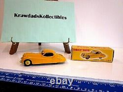 Vtg Dinky Toys Diecast Yellow Jaguar Xk120 Coupe No. 157 With Original Box