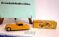 Vtg Dinky Toys Diecast Yellow Jaguar Xk120 Coupe No. 157 With Original Box