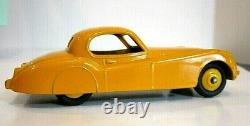 Vtg Dinky Toys Diecast Yellow Jaguar Xk120 Coupe No. 157 With Original Box