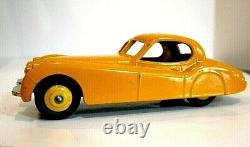 Vtg Dinky Toys Diecast Yellow Jaguar Xk120 Coupe No. 157 With Original Box