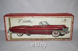 Vtg Japan ALPS CONVERTIBLE CADILLAC IN O/B Friction Tin Litho Toy Car Excellent