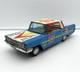 Vtg Japan Friction 1963 Ford Galaxie Speed King Race Car / Mitake Toys Tin Litho