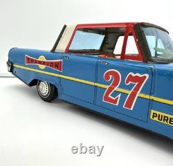 Vtg Japan Friction 1963 Ford Galaxie Speed King Race Car / Mitake Toys Tin Litho