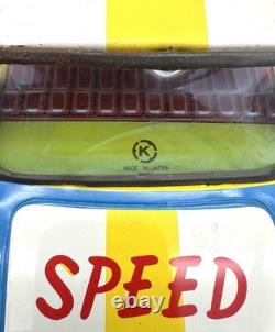 Vtg Japan Friction 1963 Ford Galaxie Speed King Race Car / Mitake Toys Tin Litho