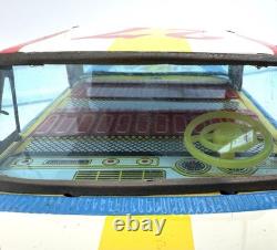 Vtg Japan Friction 1963 Ford Galaxie Speed King Race Car / Mitake Toys Tin Litho