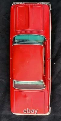 Vtg Japan Japanese Bandai Chevrolet Red Impala SS Chevy Tin Toy Friction Car