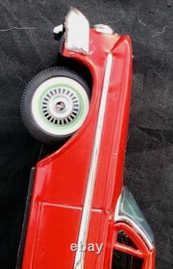 Vtg Japan Japanese Bandai Chevrolet Red Impala SS Chevy Tin Toy Friction Car