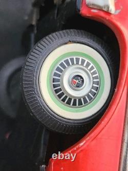 Vtg Japan Japanese Bandai Chevrolet Red Impala SS Chevy Tin Toy Friction Car