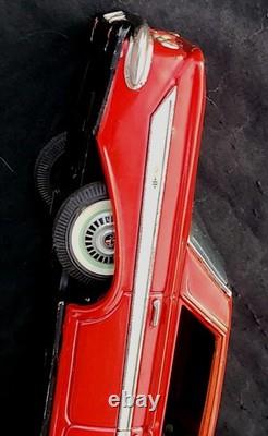 Vtg Japan Japanese Bandai Chevrolet Red Impala SS Chevy Tin Toy Friction Car