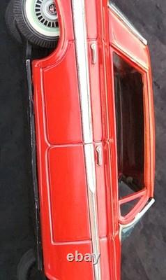 Vtg Japan Japanese Bandai Chevrolet Red Impala SS Chevy Tin Toy Friction Car