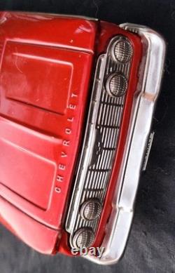 Vtg Japan Japanese Bandai Chevrolet Red Impala SS Chevy Tin Toy Friction Car