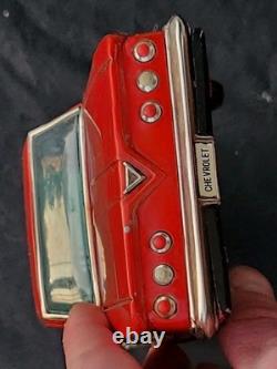 Vtg Japan Japanese Bandai Chevrolet Red Impala SS Chevy Tin Toy Friction Car